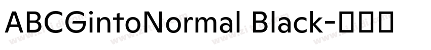 ABCGintoNormal Black字体转换